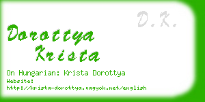 dorottya krista business card